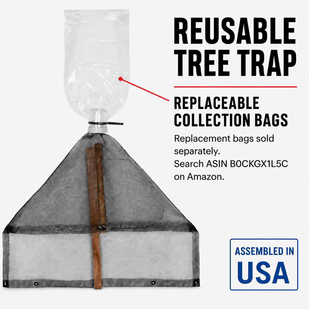 LanternFly Trap Co fabric and stitching detail showing durable, weather-resistant construction