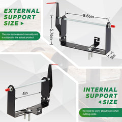 Lanties close-up of integrated cutters for quick clean trimmer-line cuts