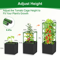 Laodier grow bag filled with soil demonstrating 17-gallon capacity