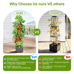 Laodier planters in use on balcony with healthy tomato growth and space saving