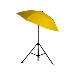Lapco FR yellow umbrella front view providing visible on-site shelter and weather protection