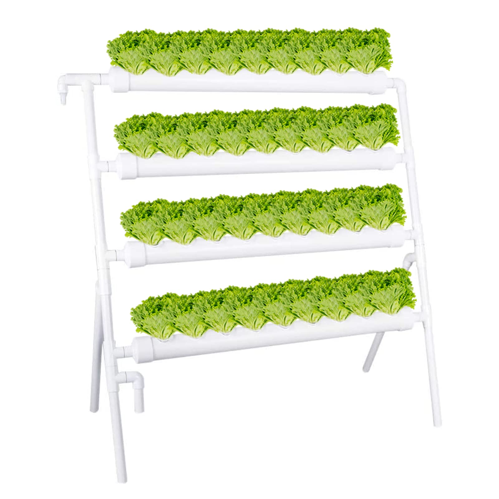 LAPOND front overview showing full 36-site hydroponic layout and compact benefit