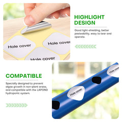 LAPOND dark blue tube close-up revealing light-blocking PVC to prevent algae and weeds
