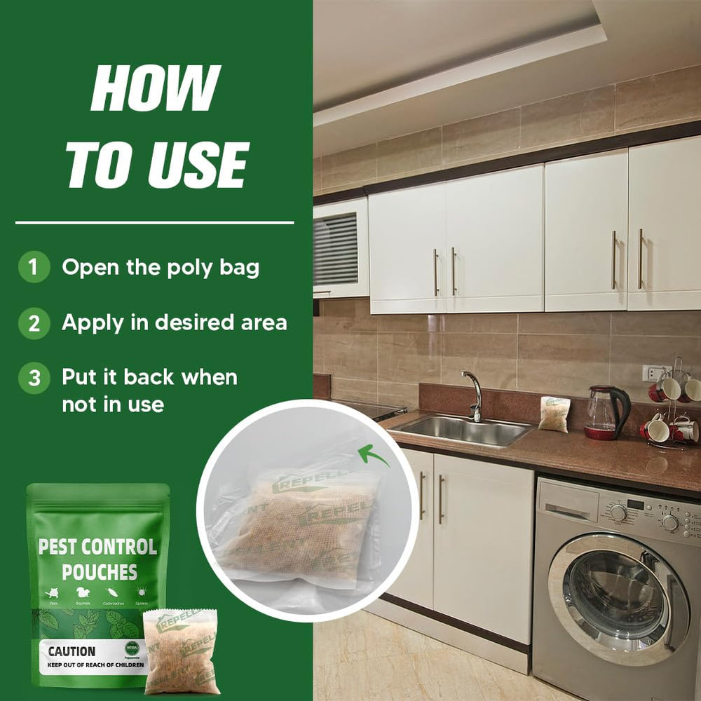 LAQDECDV pouch tucked under RV car seat deterring mice and rodents outdoors