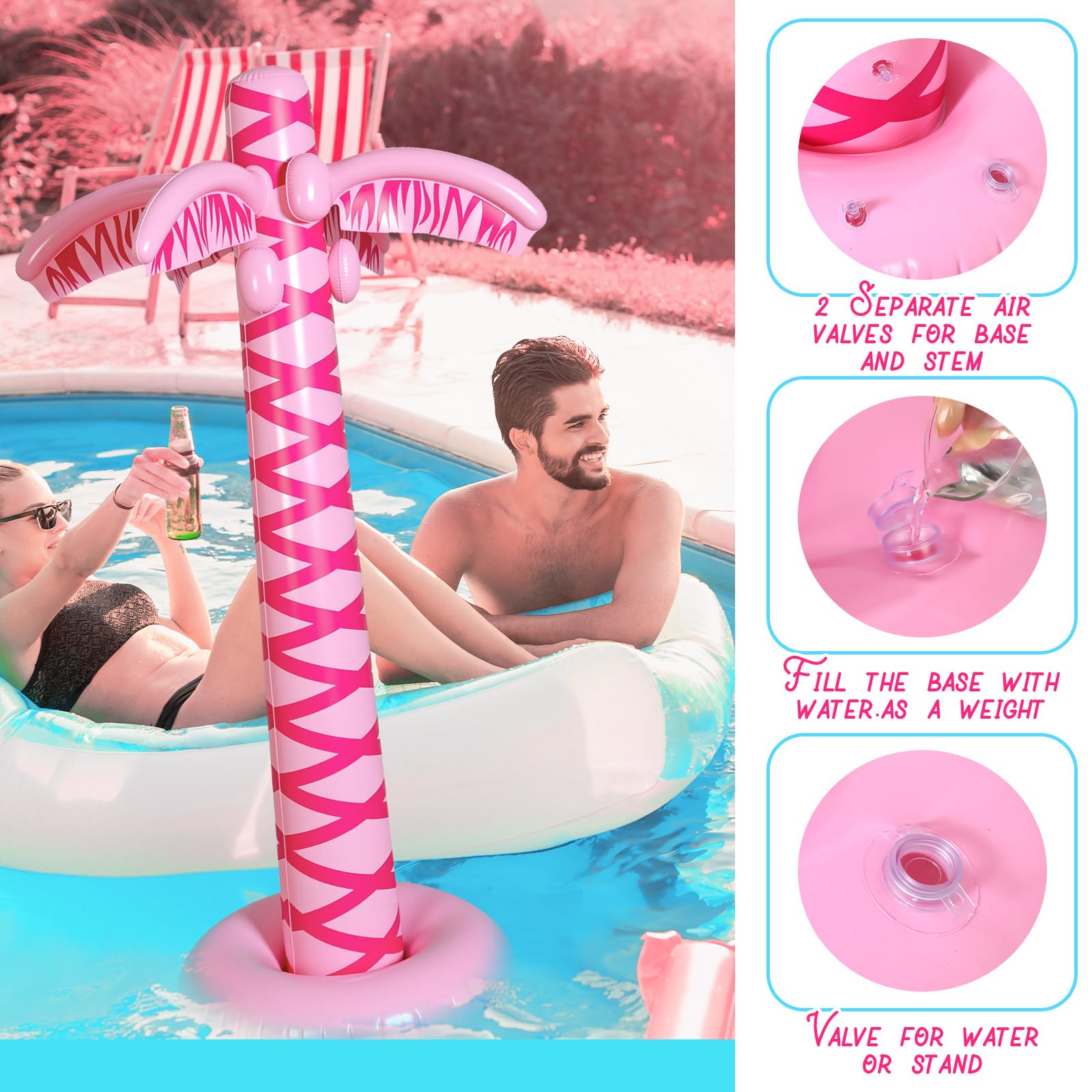 LaRandom palm trees poolside lifestyle creating festive summer ambiance