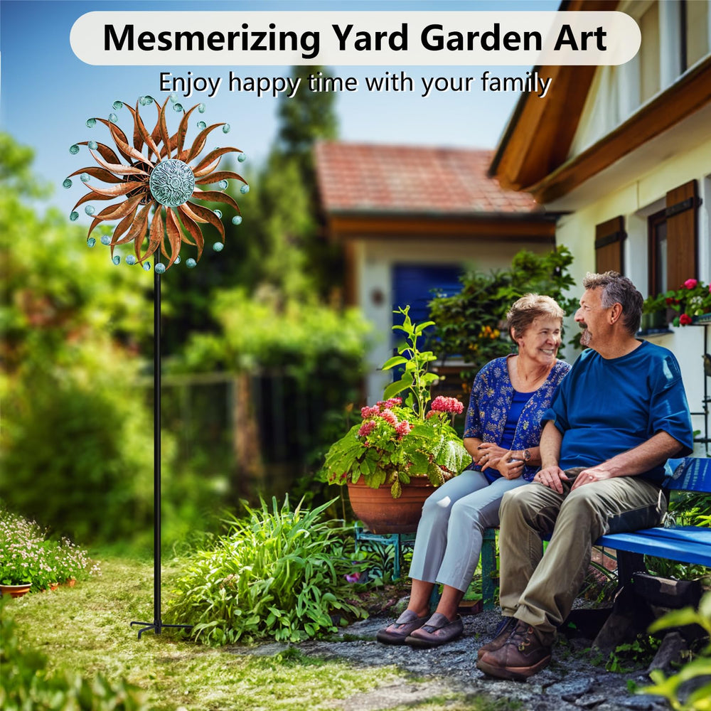 Lariander spinner rotating in garden demonstrating calming motion