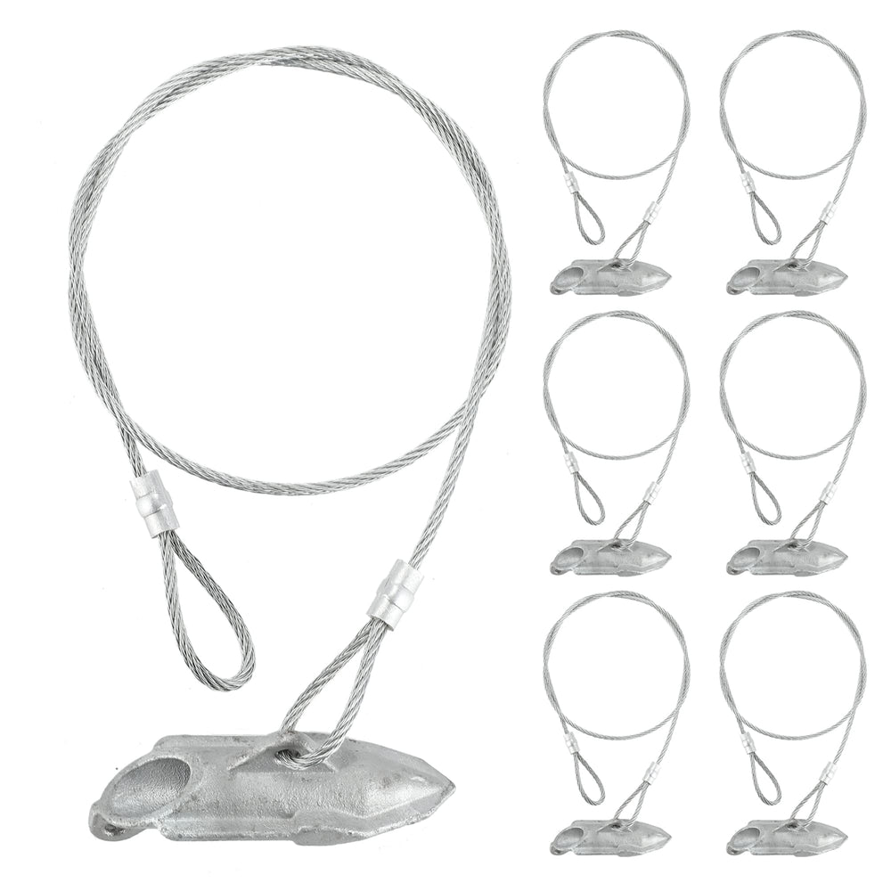 LARNORJE anchor front view showing six-piece kit and durable finish for reliable anchoring
