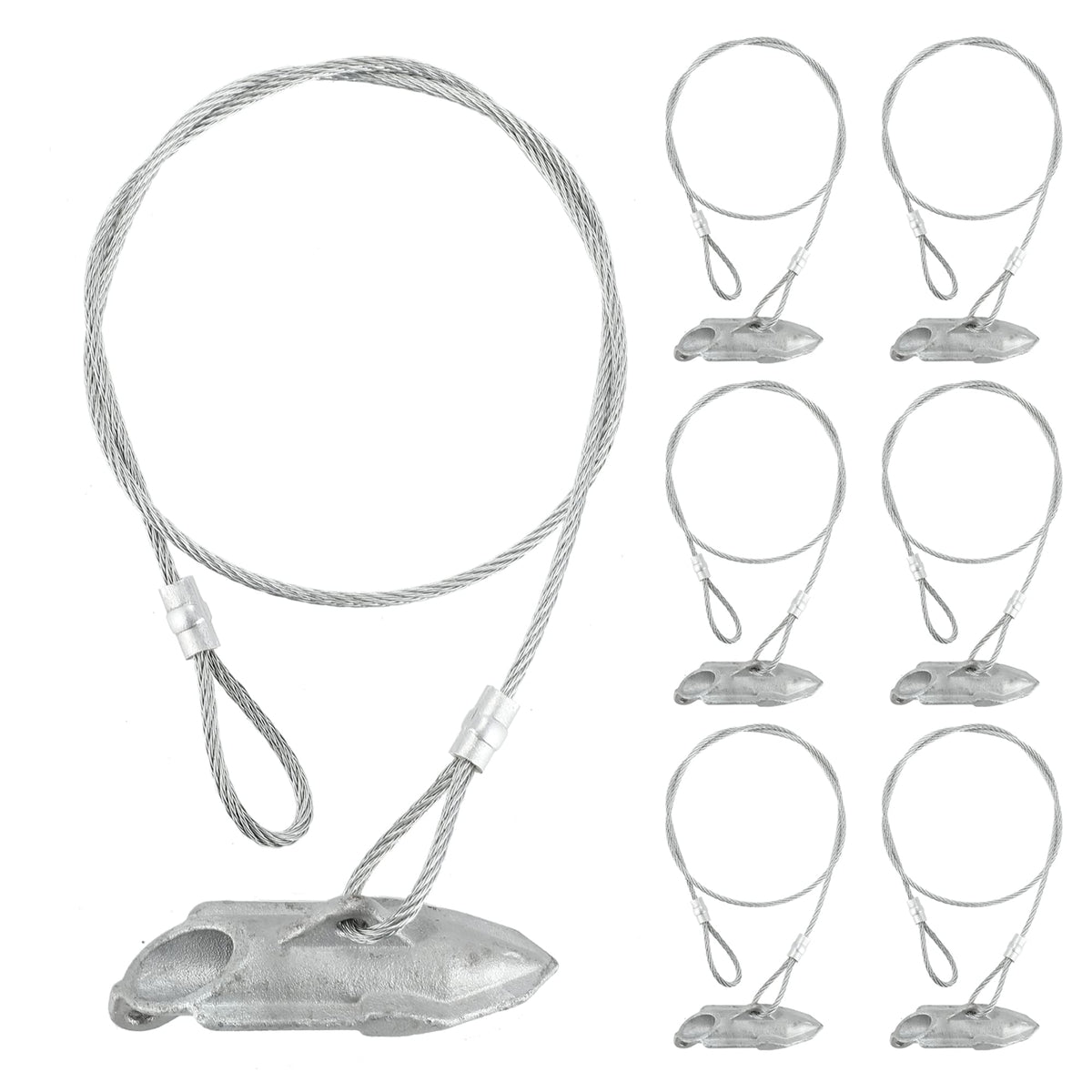 LARNORJE anchor front view showing six-piece kit and durable finish for reliable anchoring