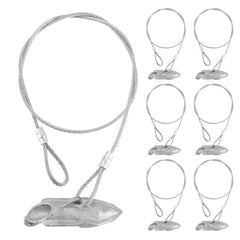 LARNORJE anchor front view showing six-piece kit and durable finish for reliable anchoring