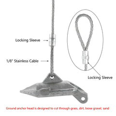 LARNORJE anchor driven into soil demonstrating easy install and strong ground hold