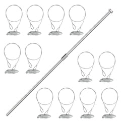 LARNORJE front packaging showing 12 earth anchors and drive rod for quick securing