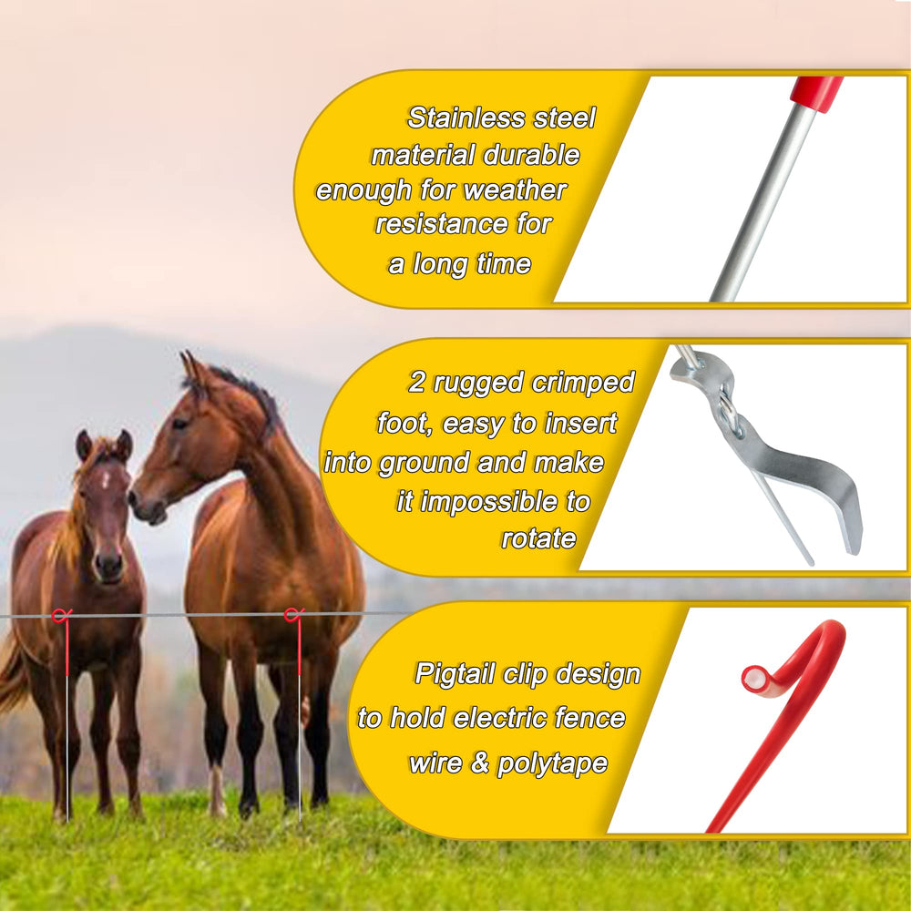 LARNORJE posts installed in pasture providing temporary grazing boundary control