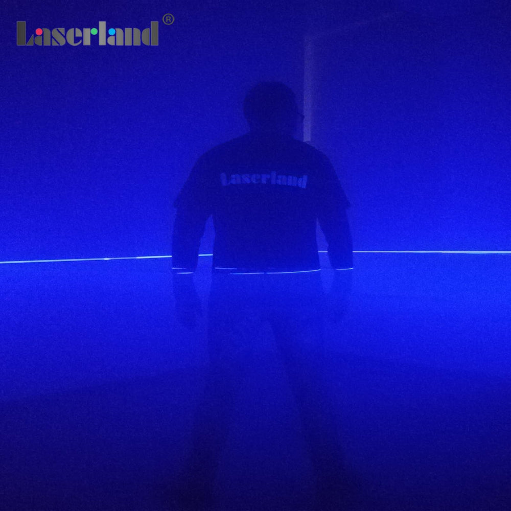 Laserlands beam cutting through fog showing visible swamp effect benefit