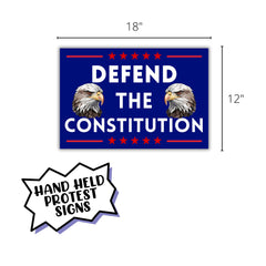 Lashicorn sign held at a rally demonstrating comfortable handheld size