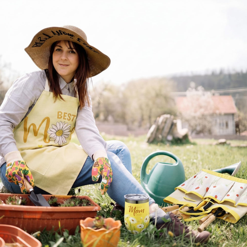 Lasnten stainless steel insulated cup and hand-woven hat showing beverage warmth and sun protection