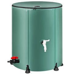 Laspeiraux front view of expanded rain barrel showing capacity and stability