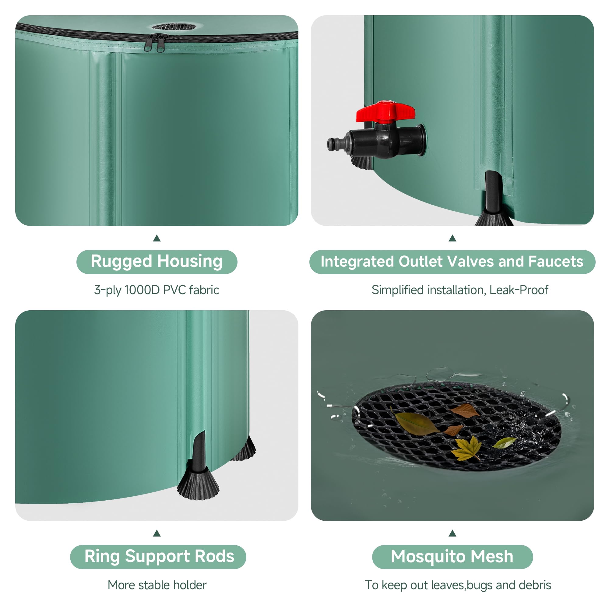 Laspeiraux screw-in spigot detail for easy leak-free water access