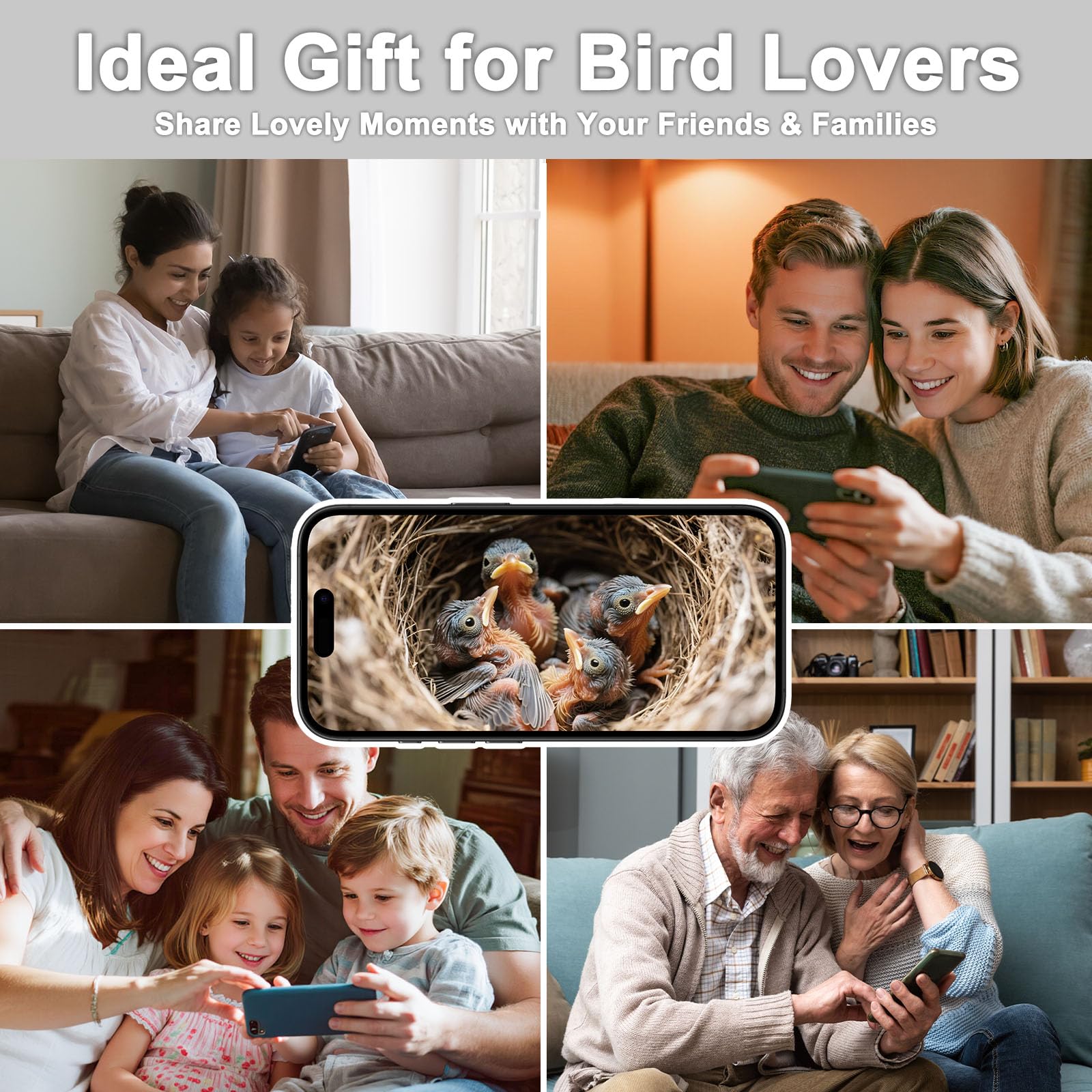 LASTOOLS VicoHome app live stream on phone showing real-time birdwatching and easy control