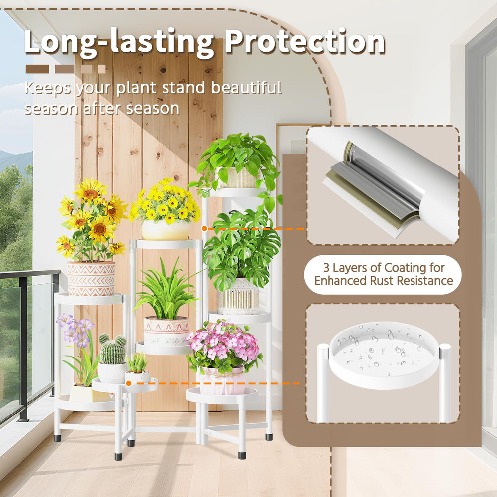 LASZOLA folded plant stand compact for easy storage and space saving