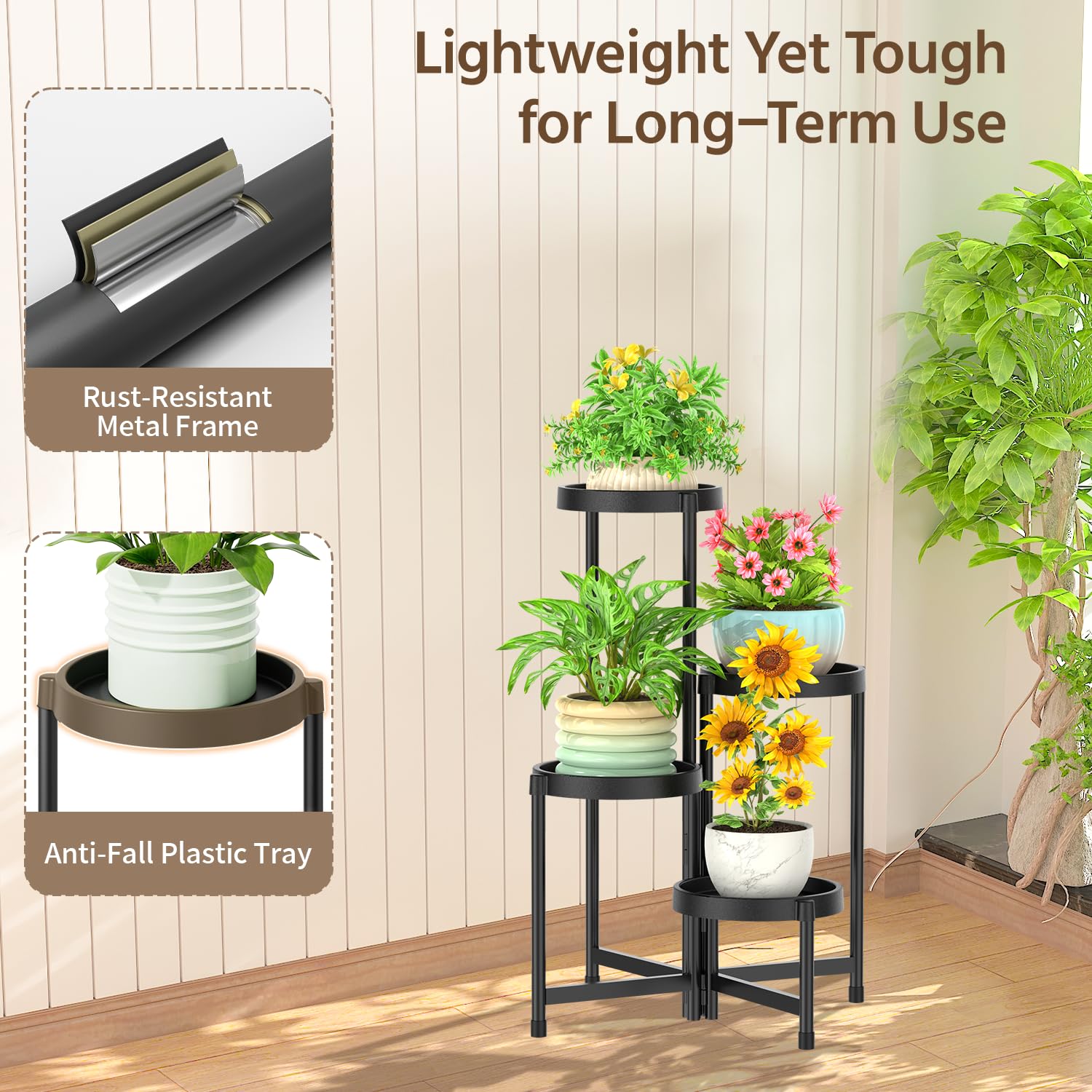 LASZOLA metal frame triangle support detail improving stability under pots