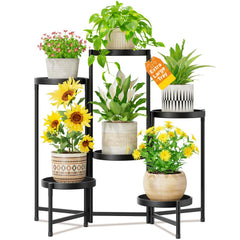 LASZOLA full stand front view showing six tiers and tidy display benefit