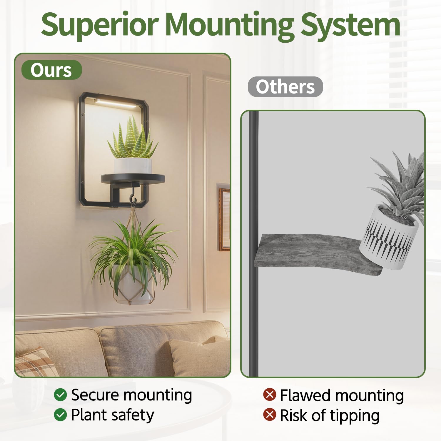 LASZOLA hooks holding hanging pot adding vertical storage and decorative flair