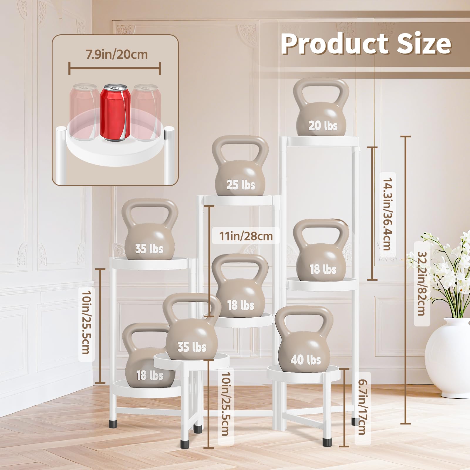 LASZOLA adjustable legs fitted into corner for secure, level placement