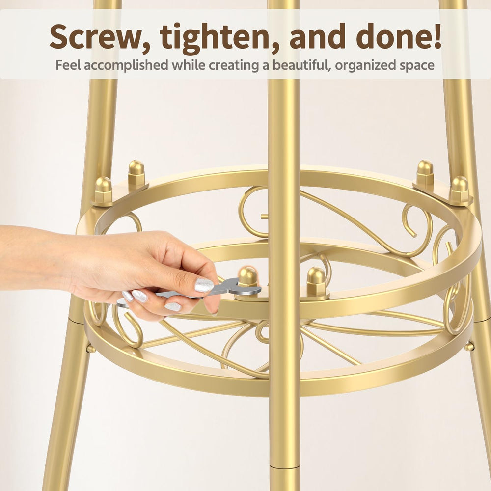 LASZOLA outdoor patio display gold shows weather-resistant coating benefit