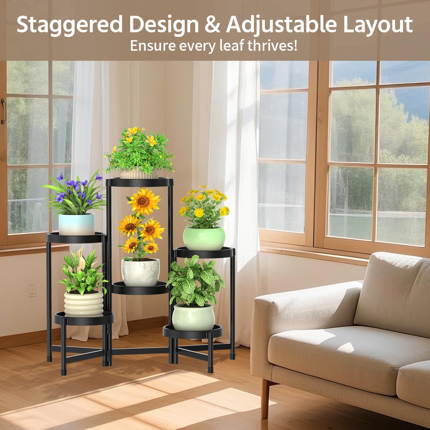 LASZOLA next to a standard pot showing scale and capacity for multiple plants