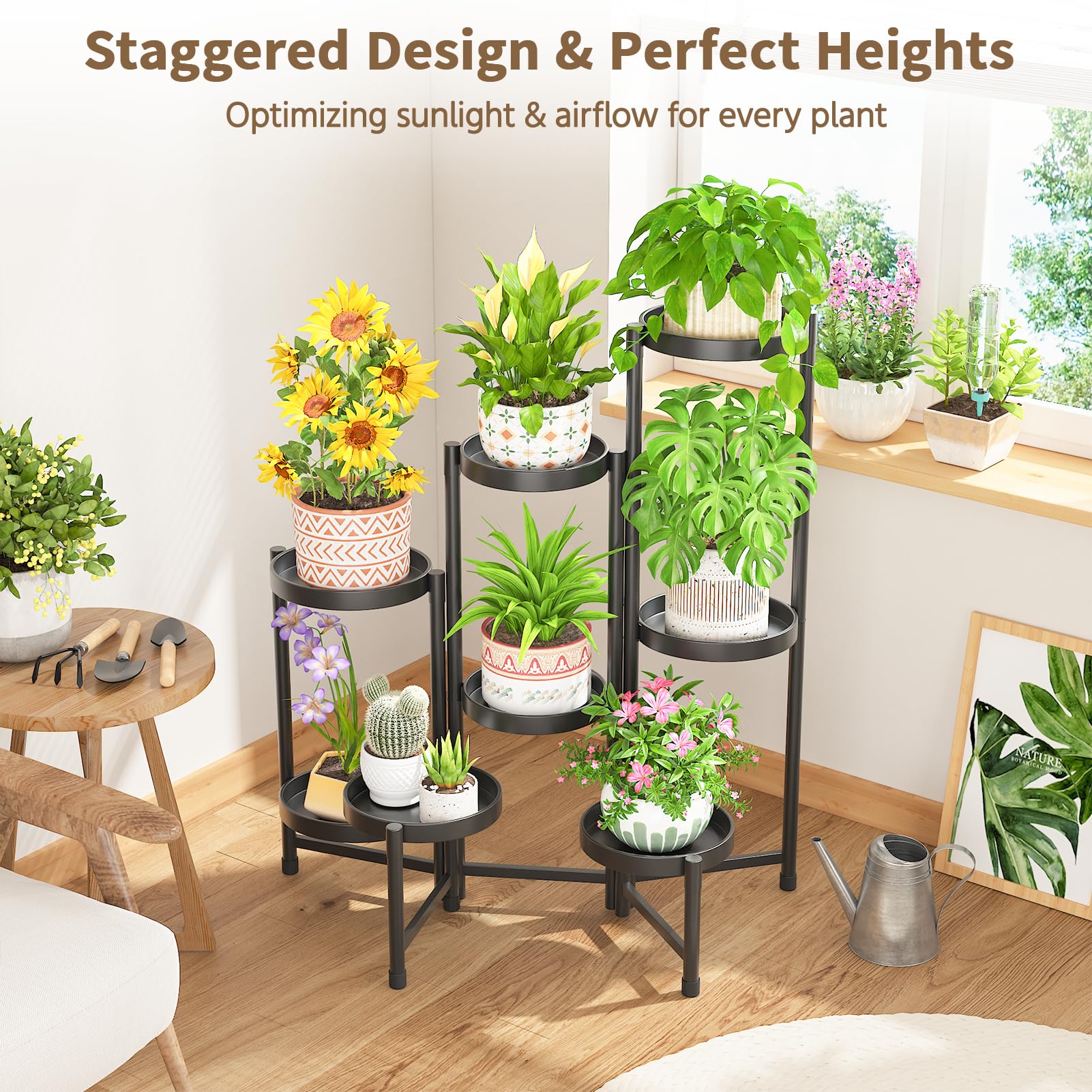 LASZOLA next to standard pot showing scale and capacity for multiple plants
