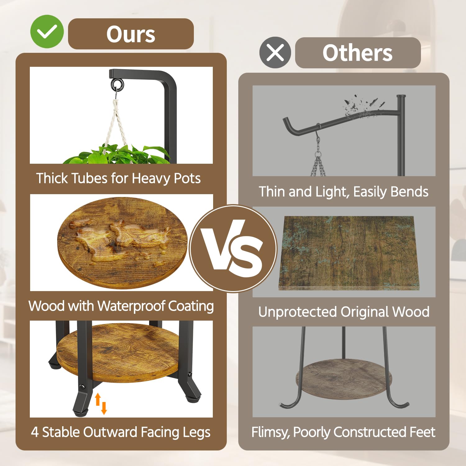 LASZOLA rust-resistant finish detail illustrating outdoor durability benefit