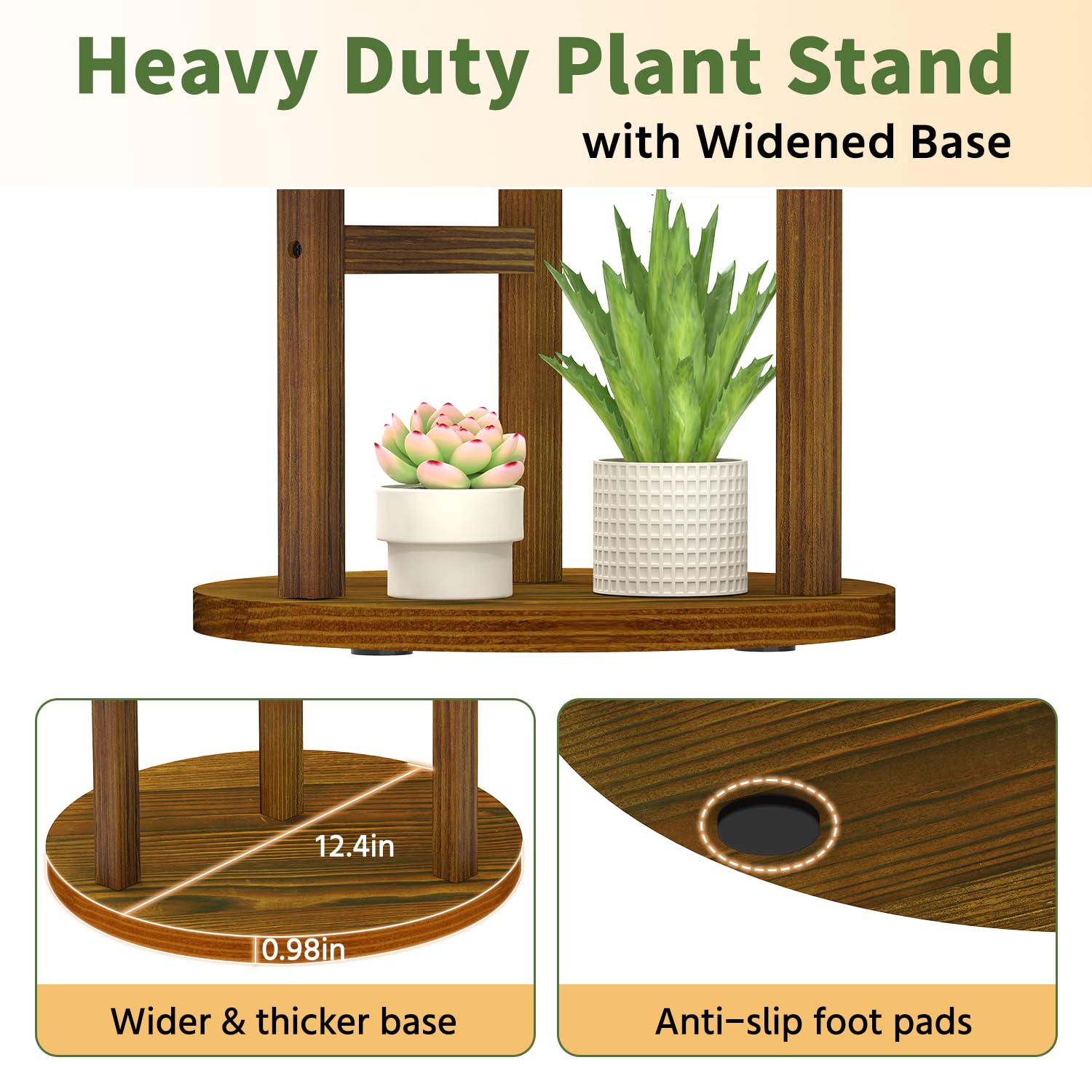 LASZOLA styling with mixed pots showing vertical space-saving plant arrangement