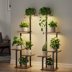 LATIBELL front view of two plant stands showing tidy vertical display benefit