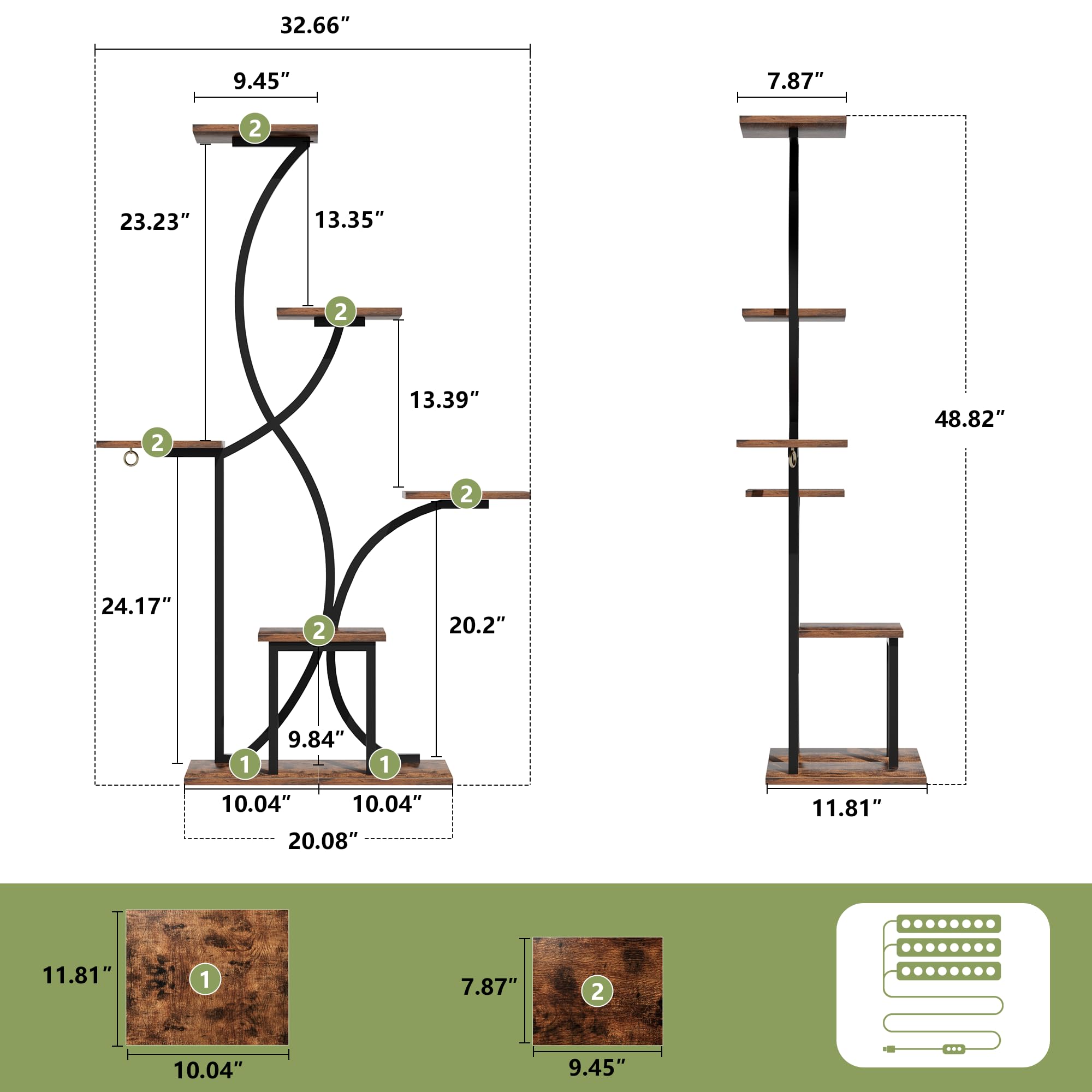 LATIBELL stand beside a medium pot showing 48-inch scale and vertical capacity benefit