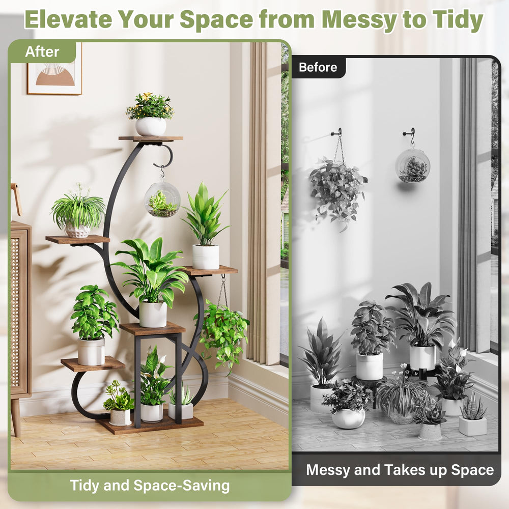LATIBELL scale comparison with pots and books showing compact vertical storage benefit