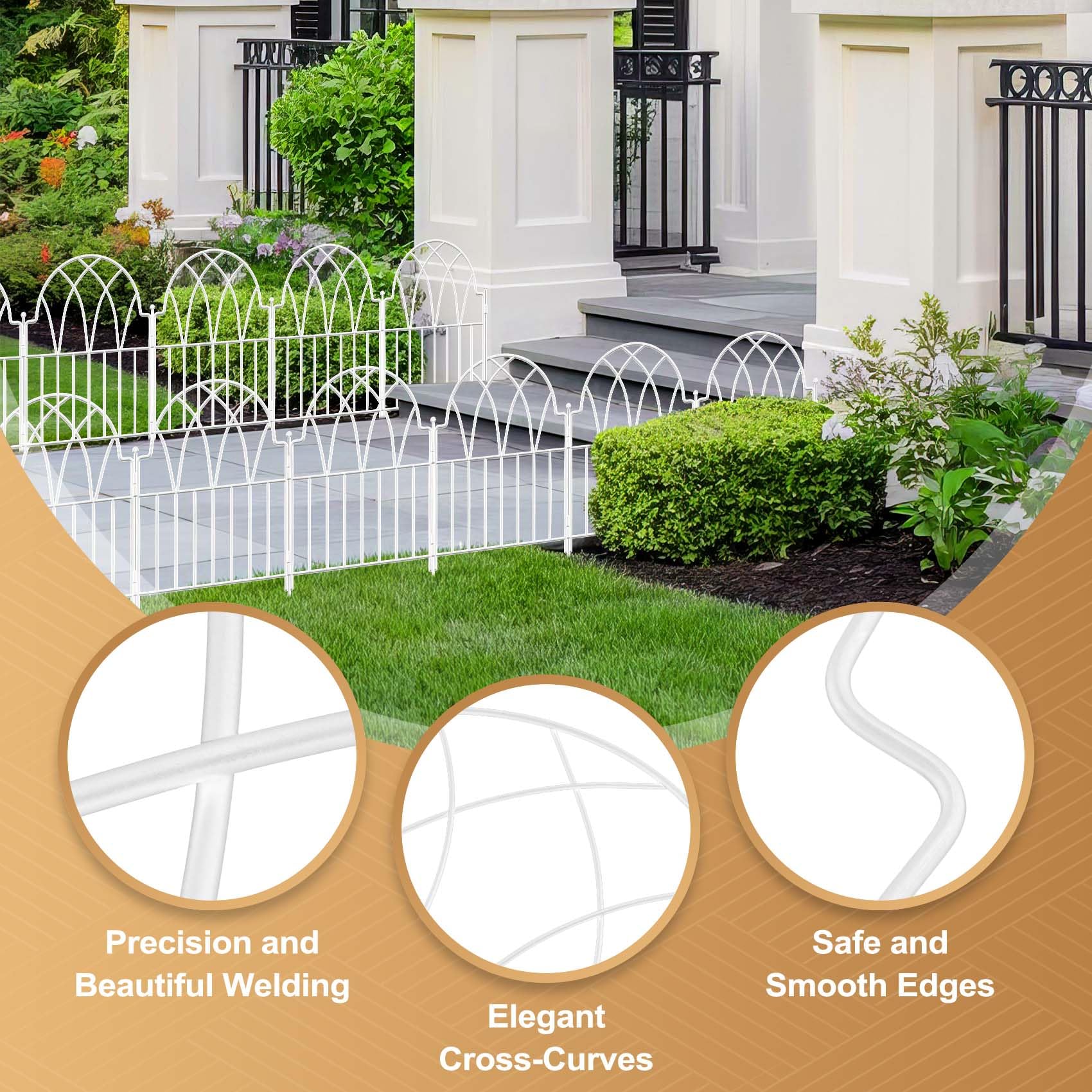 LATIHUUM fence next to a foot for scale showing low-profile height and bed protection