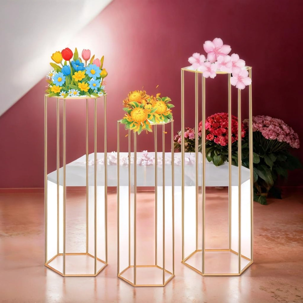 Latywen disassembled pedestals packed flat for easy transport and storage
