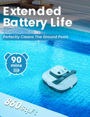 LAUNS side profile highlighting dual suction ports for stronger debris pickup