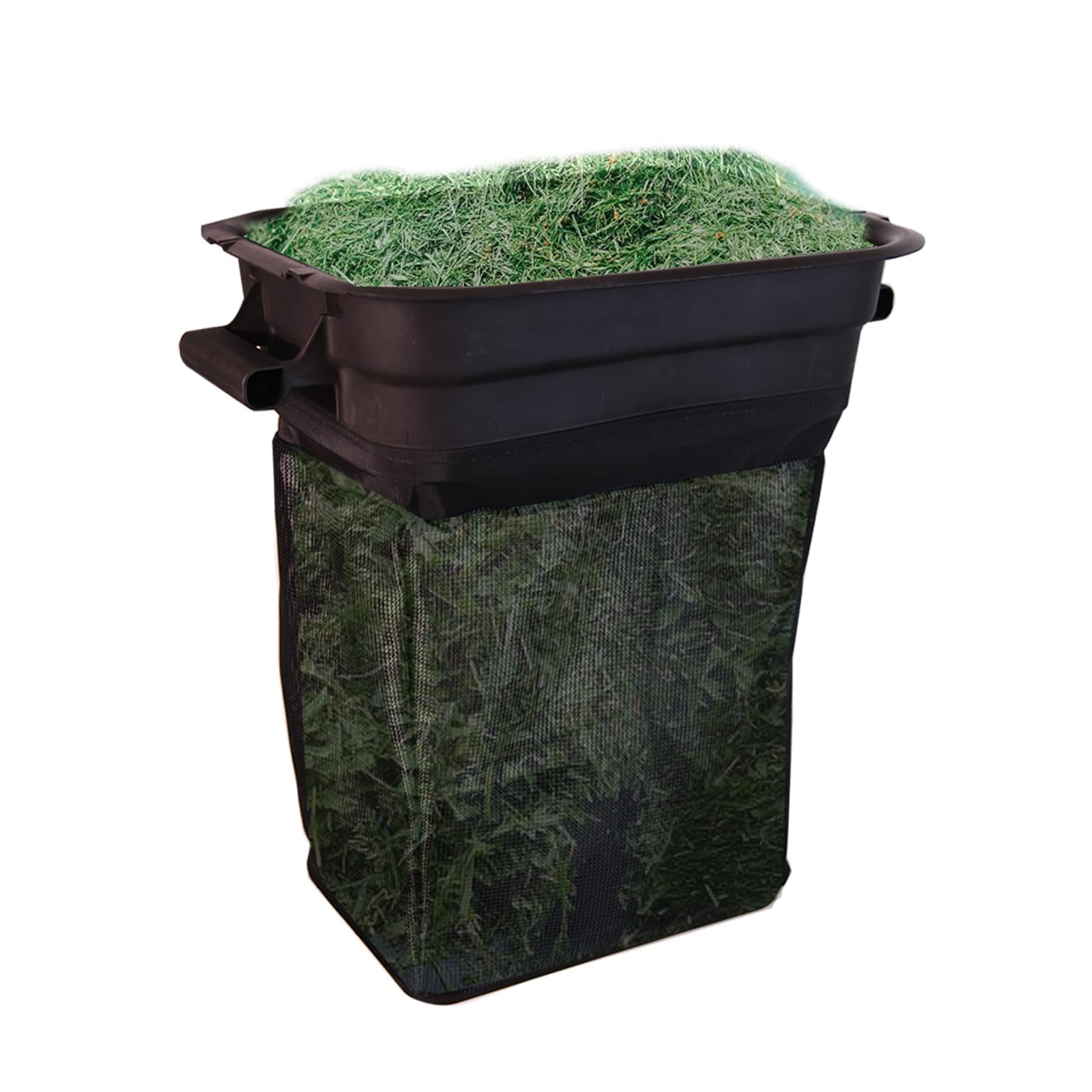 lauterbrun front view of bagger container showing full shape and easy fit