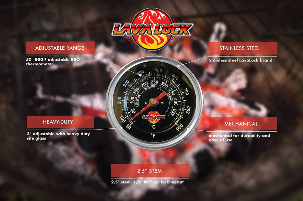 LavaLock close-up of dial markings for clear temperature reading