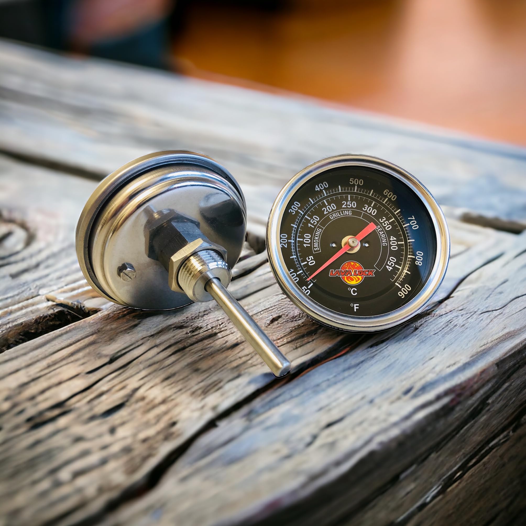 LavaLock installed on smoker showing accurate chamber placement