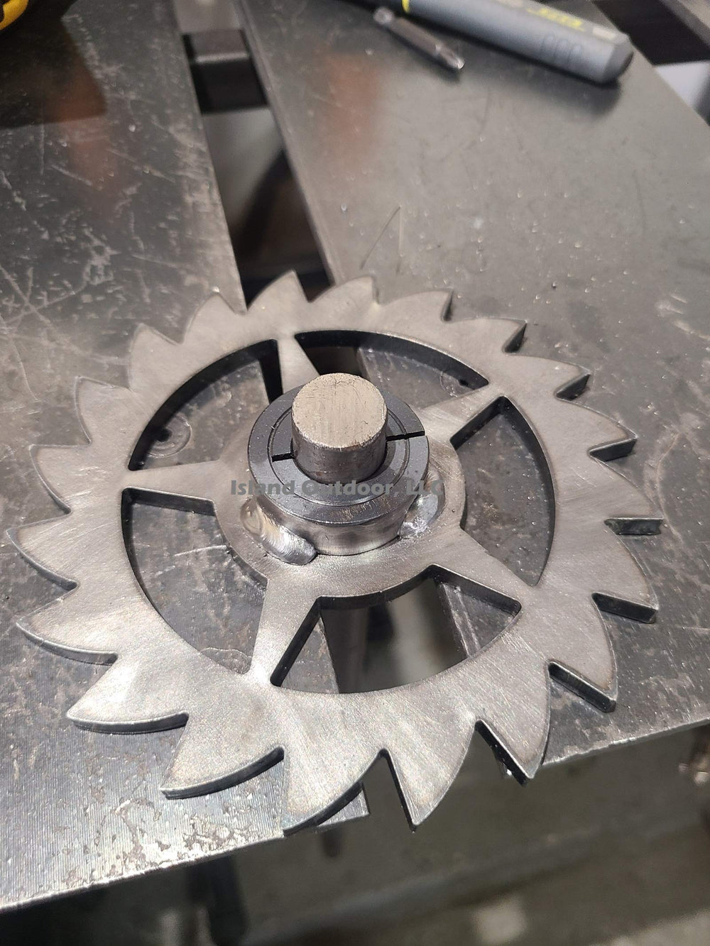 LavaLock metal finish detail showing clean laser-cut edges