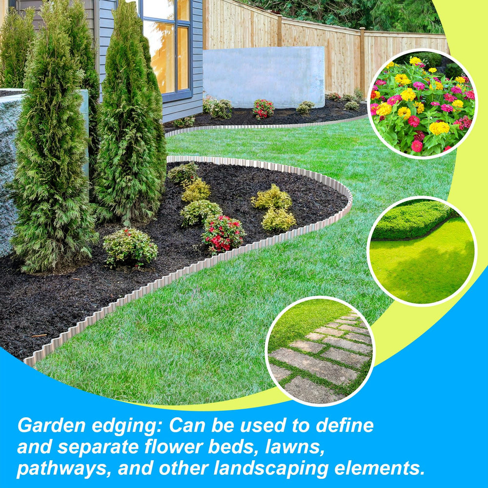 LAVEVE lifestyle shot of garden with edging showing polished finish and curb appeal benefit