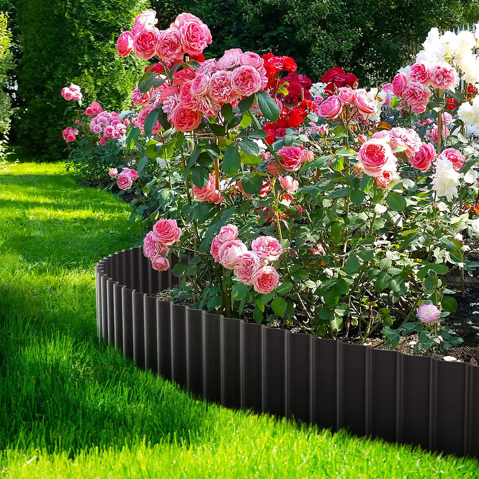 LAVEVE unrolled 100ft length illustrating continuous border coverage advantage