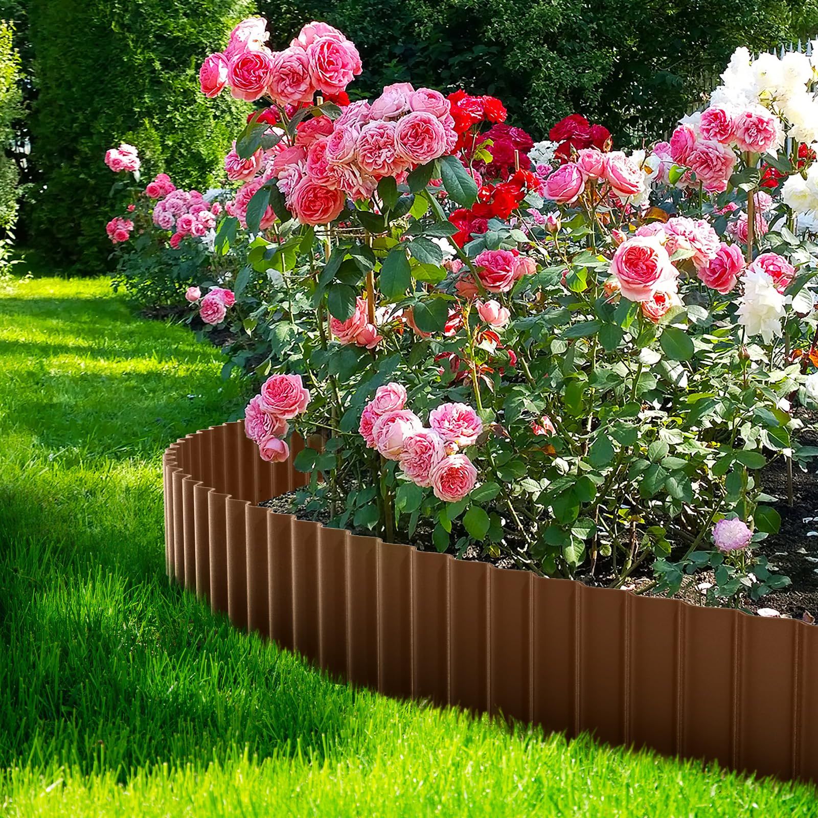 LAVEVE edging next to ruler showing 8-inch height for accurate scale and planning
