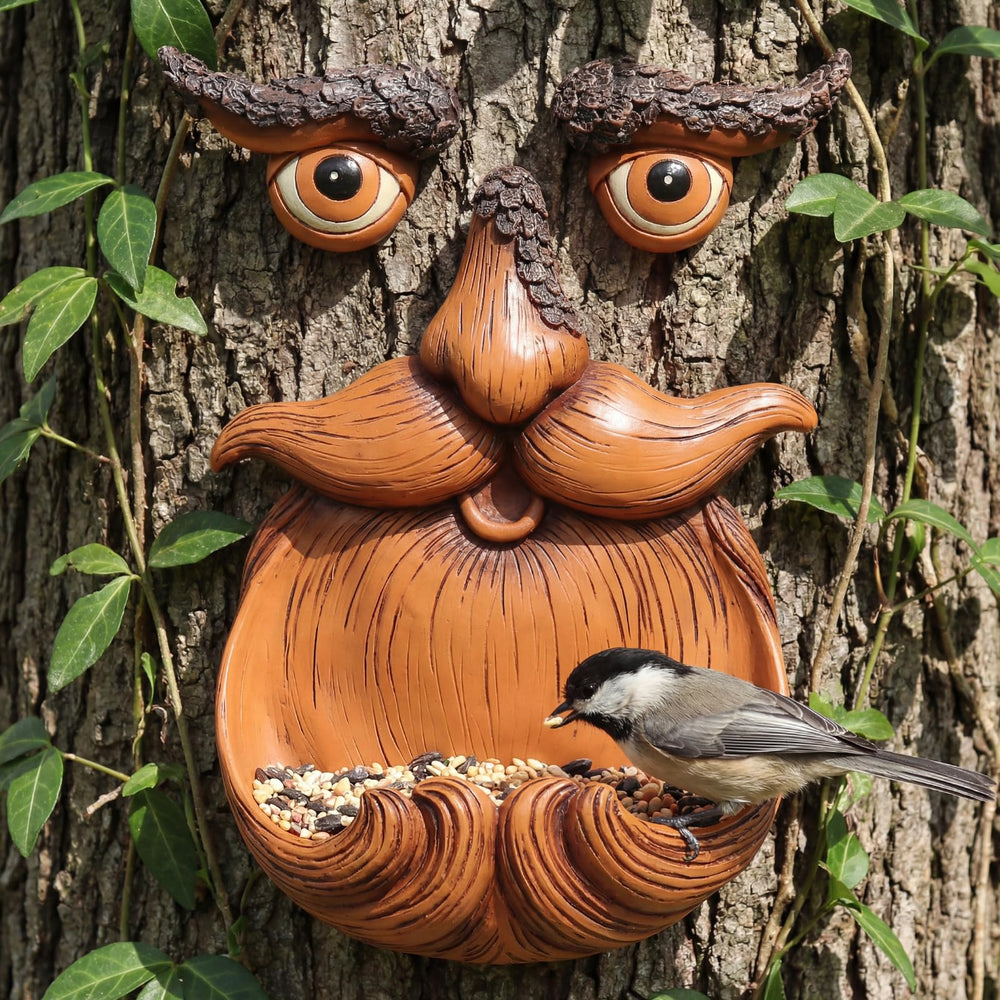 Lavezee front view showing whole tree face decor and sculpted features for curb appeal