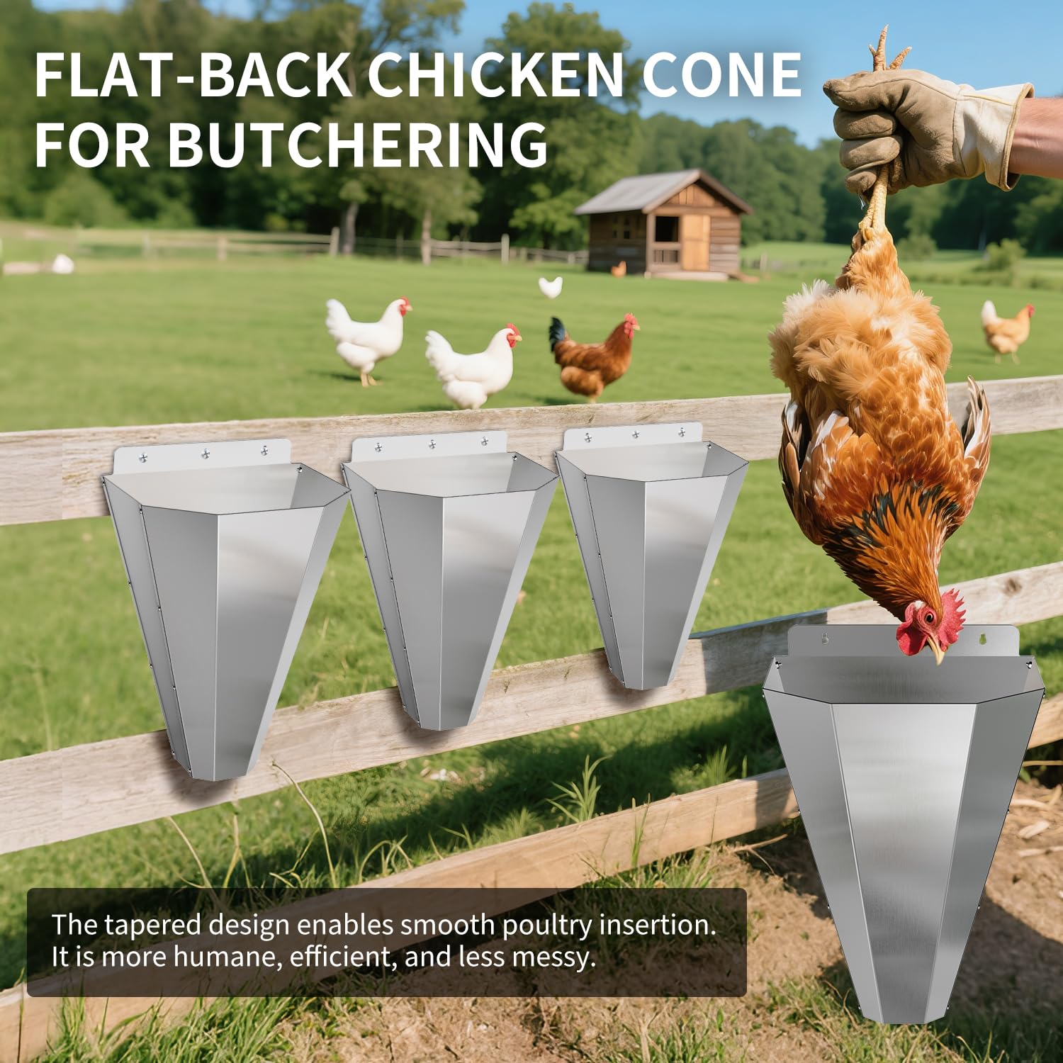 LavviTech cone paired with included safety gloves for cleaner handling benefit