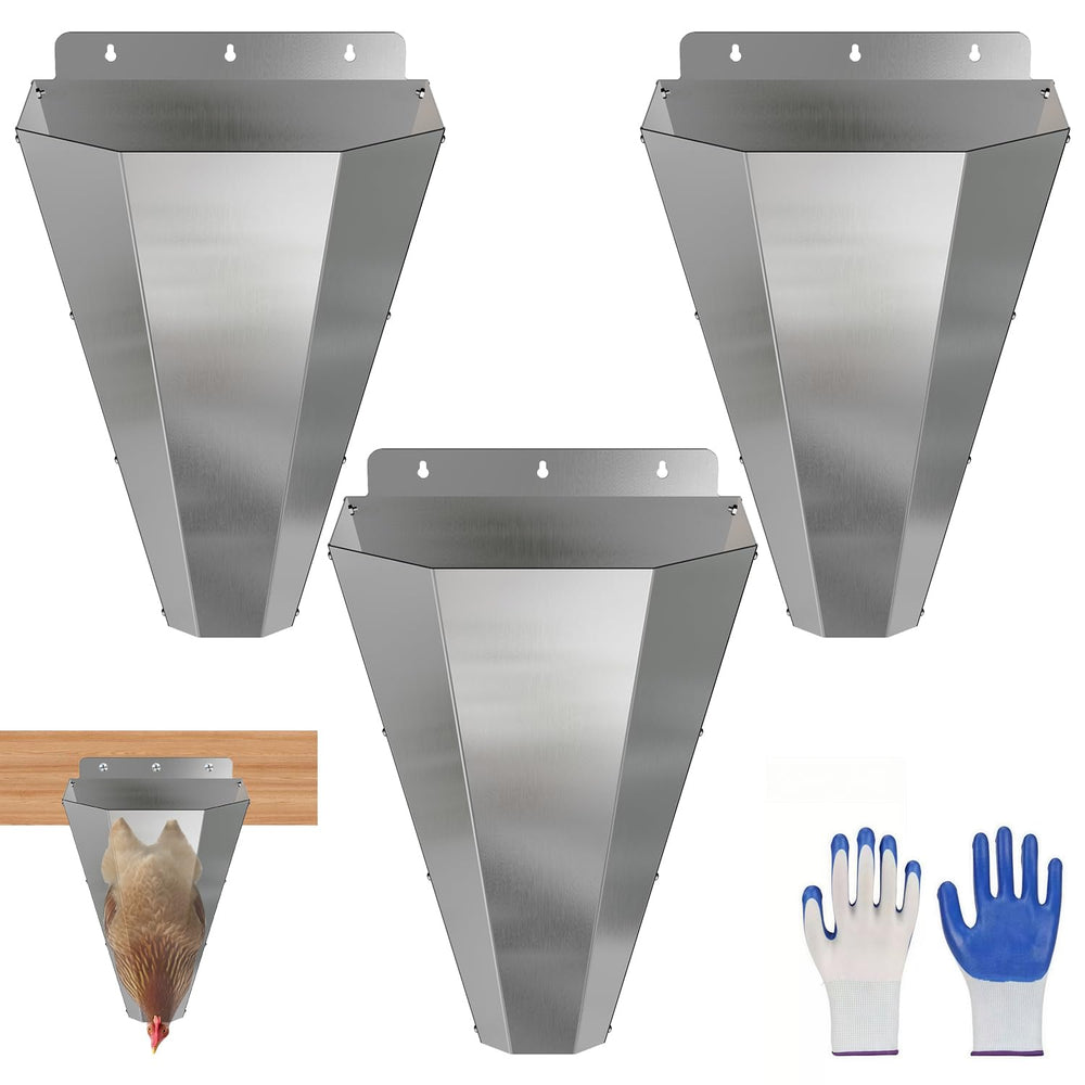 LavviTech cone beside ruler showing size capacity for larger poultry benefit