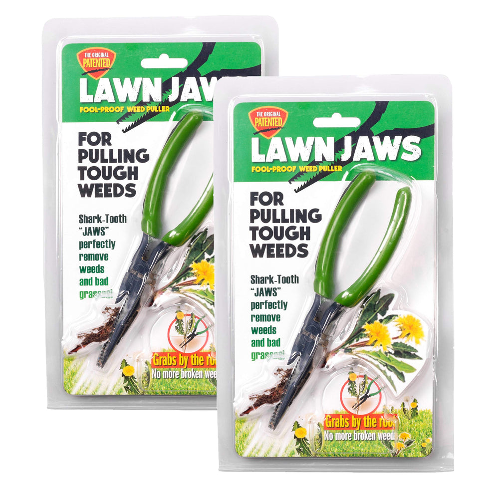 Lawn Jaws in a garden bed showing quick weeding and minimal disturbance