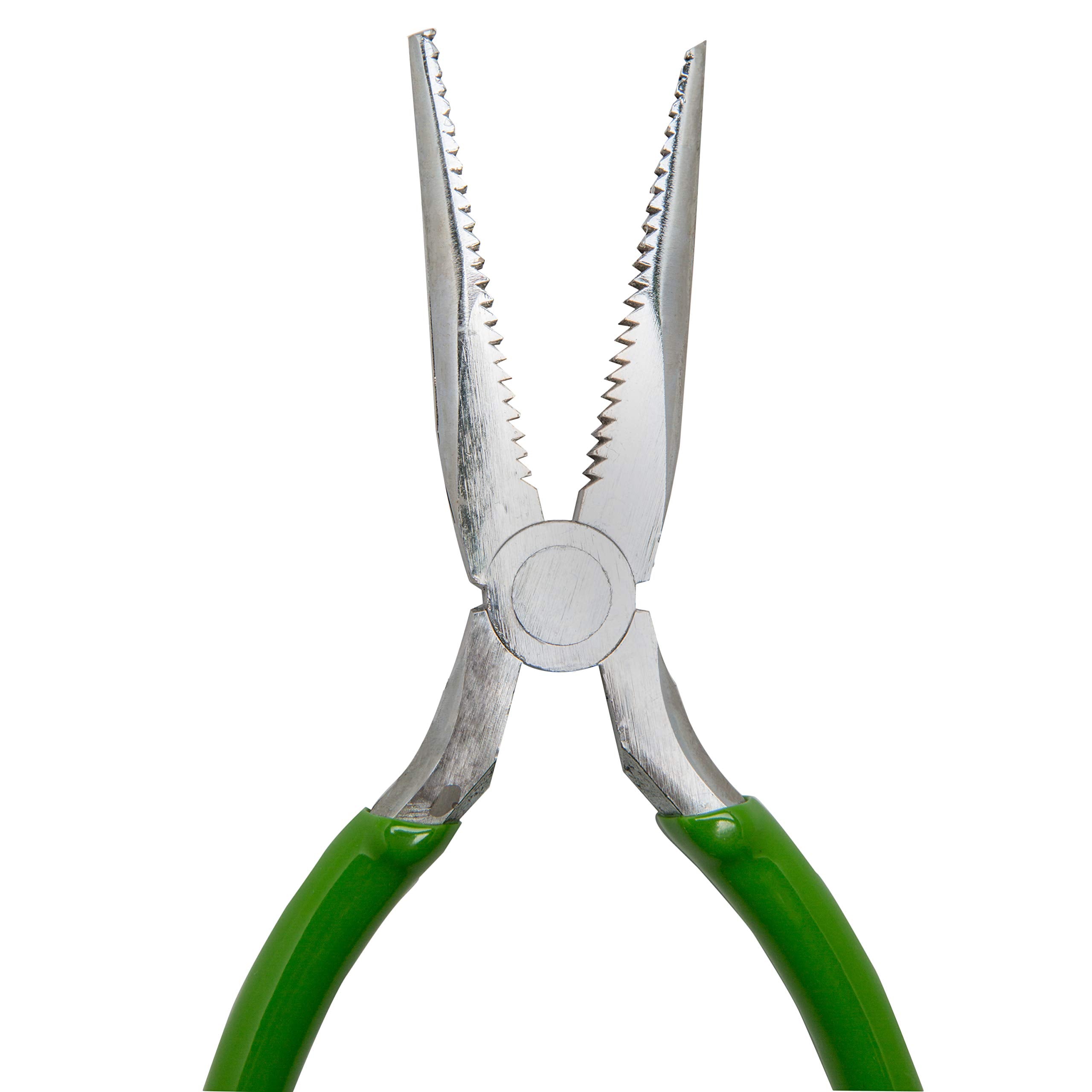 Lawn Jaws beside ruler showing size for easy storage and portability